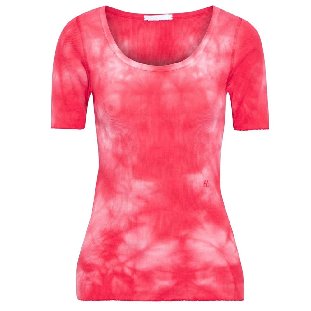 Helmut Lang Ribbed Cotton Tie Dyed Tee